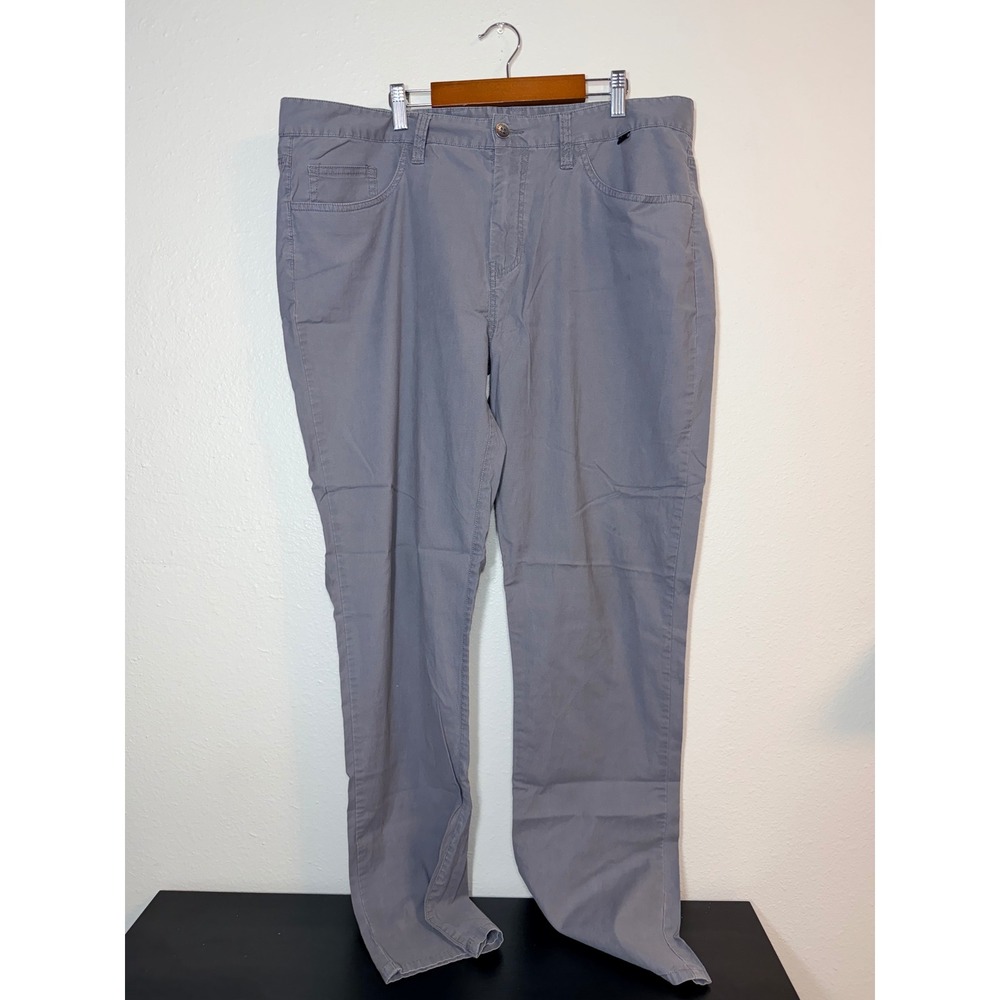 TravisMathew Right On Time Grey 5-Pocket Pants Mens 38x32 Tencel Blend Chinos